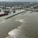 New Orleans, LA--Aerial views of damage caused from Hurricane Katrina the day after the  hurricane hit August 30, 2005.  This is one of the levee's that has been damaged by the hurricane.

Photo by Jocelyn Augustino/FEMA