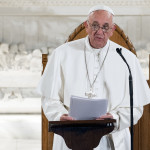 Pope Francis speaks at St. Patricks Catholic Church Thursday, Sept. 24, 2015, in Washington. (Saul Loeb/Pool Photo via AP)