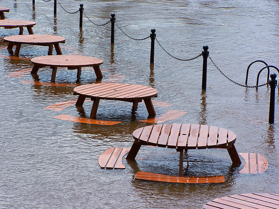 flooded park