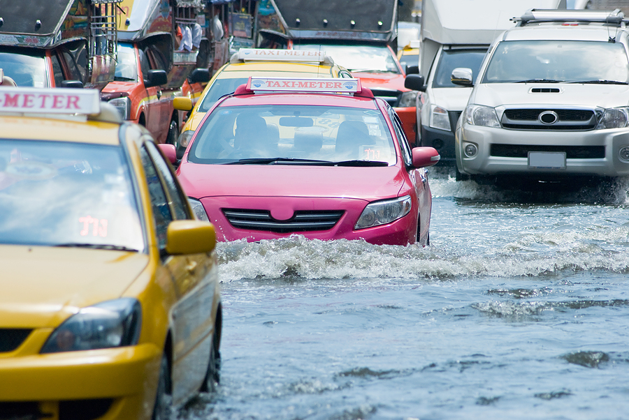flooded streets in bangkok thailand