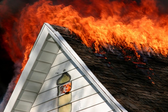 rooftop fire