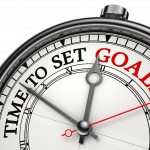 time to set goals concept clock