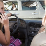 teen talking while driving