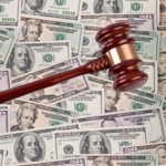 court -- lawsuit, gavel, money