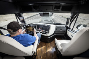 Daimler Trucks North America unveiled what it says is the first licensed autonomous commercial truck to operate on an open public highway in the U.S. (Daimler Trucks North America)