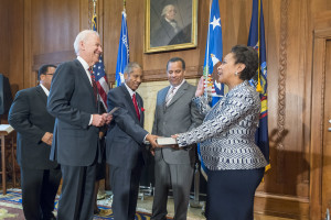 Attorney General Loretta Lynch at swearing-in ceremony.