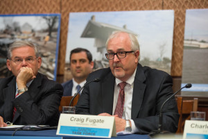 U.S. Sen. Robert Menendez, left, and FEMA Chief Craig Fugate at the task force meeting. Photo: Office of U.S. Sen. Robert Menendez