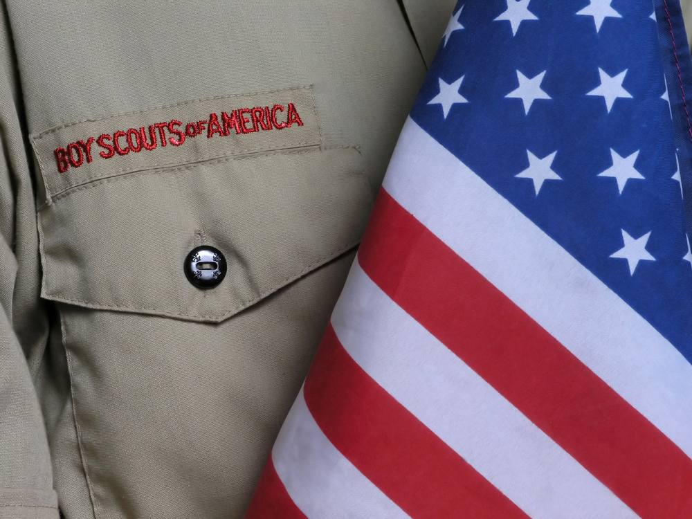 Boy Scout Troop Historian Position Boy Scout Patch Tan Background BSA