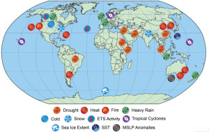 A NOAA paper "Explaining Extreme Vents of 2014 from a Climate Perspective" looked at extreme weather around the globe in 2014.
