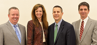 NAIC officers, left to right: NAIC President and Missouri Insurance Director John M. Huff; NAIC President-Elect and Tennessee Insurance Commissioner Julie Mix McPeak; NAIC Vice President and Wisconsin Insurance Commissioner Ted Nickel; NAIC Secretary-Treasurer and Maine Insurance Superintendent Eric A. Cioppa. 