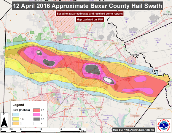 SA Hail Swath Map