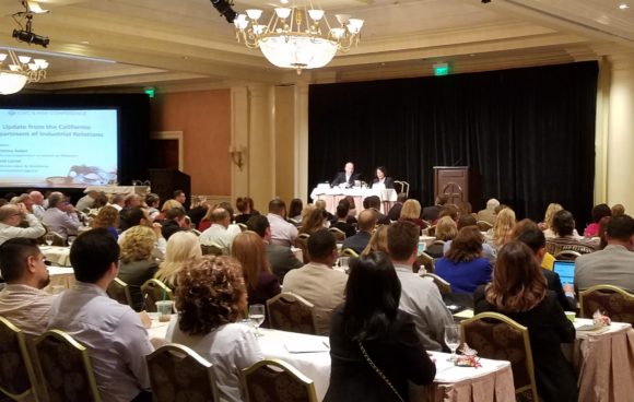 Christine Baker, director of the California Department of Industrial Relations, was on a panel with David Lanier, secretary of the California Labor & Workforce Development Agency, to give an update on state legislation impacting workers' compensation during the annual CWC & Risk Conference on Wednesday.