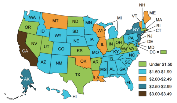 A report released this week by the Oregon Department of Consumer and Business Services shows workers' comp rates across the nation for 2016.