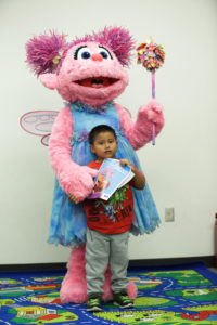 The Children's Bureau recently received a visit from Sesame Street's Abby Caddaby as a part of an IICF reading initiative.