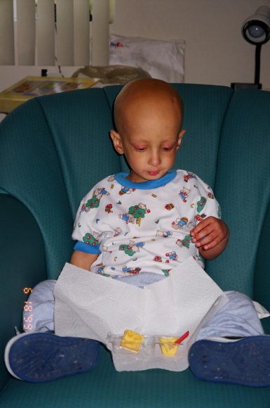 Marshall Cotta during his year-long stay for brain cancer treatment at the City of Hope in Duarte, Calif.