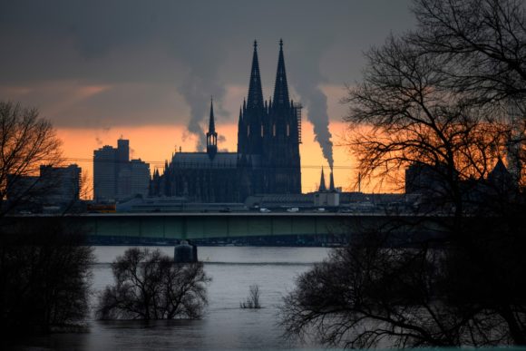 River Rhine in South Germany Closed to Shipping Due to High Water Levels