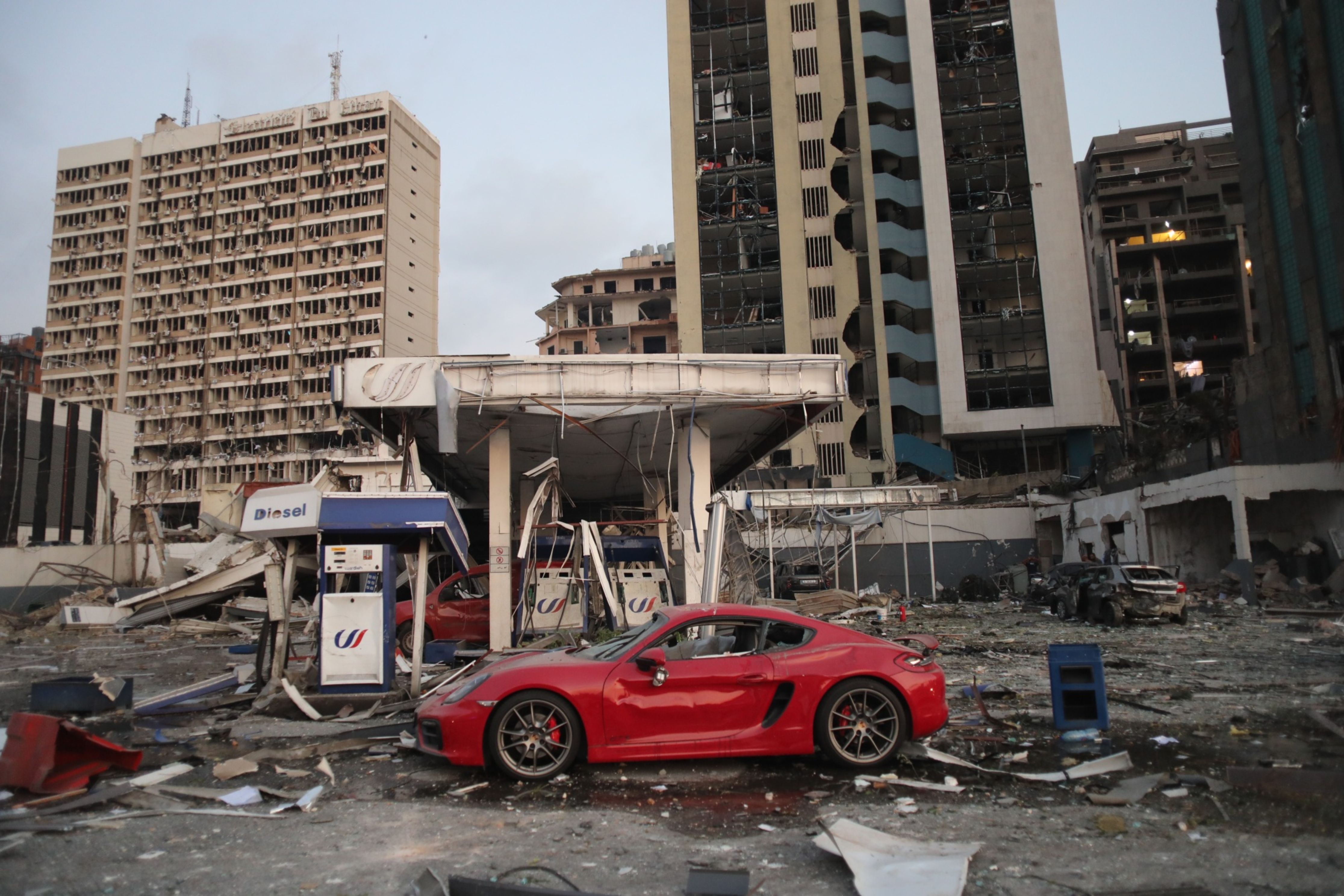 Город после взрыва. Ливан Бейрут взрыв 4 августа 2020.