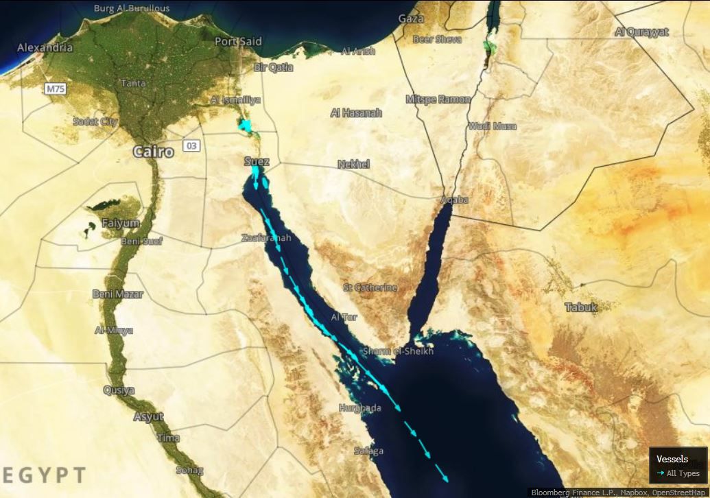 Suez Canal World Map