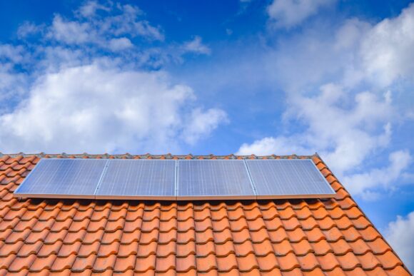 solar panels on rooftop