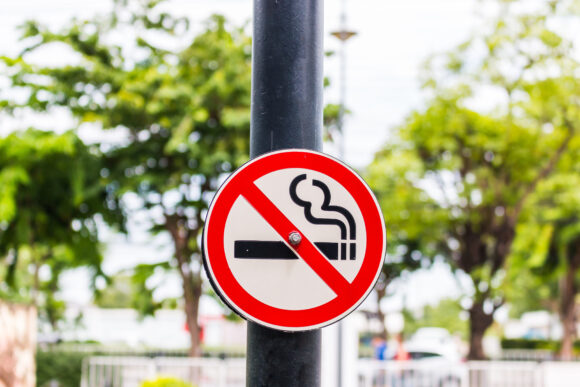 Don't smoke sign in the public