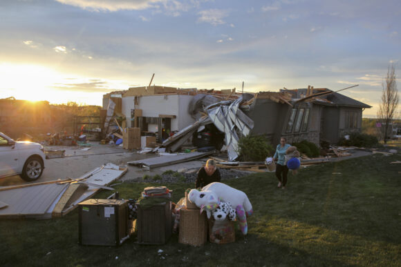 Multiple Tornadoes Hit Nebraska and Iowa, Leaving Trails of Damage