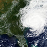 Hurricane Florence hits the East coast of the United States in September 2018 - Elements of this image furnished by NASA