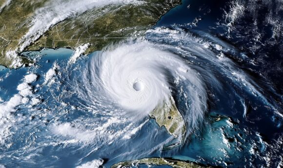 Hurricane Helene viewed from space over Florida