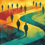 illustration of Professional promotion paths: Clear and accessible career paths that show how employees can move up within the company based on merit and skills --ar 16:9 --v 6.1 Job ID: 2f7ddafa-fd81-40d0-a823-7a4a79ee57e9