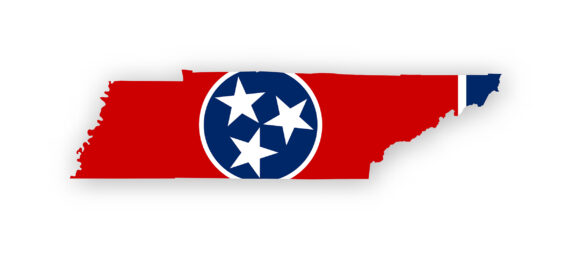 Tennessee flag map poster. US state pride wall decor artwork.