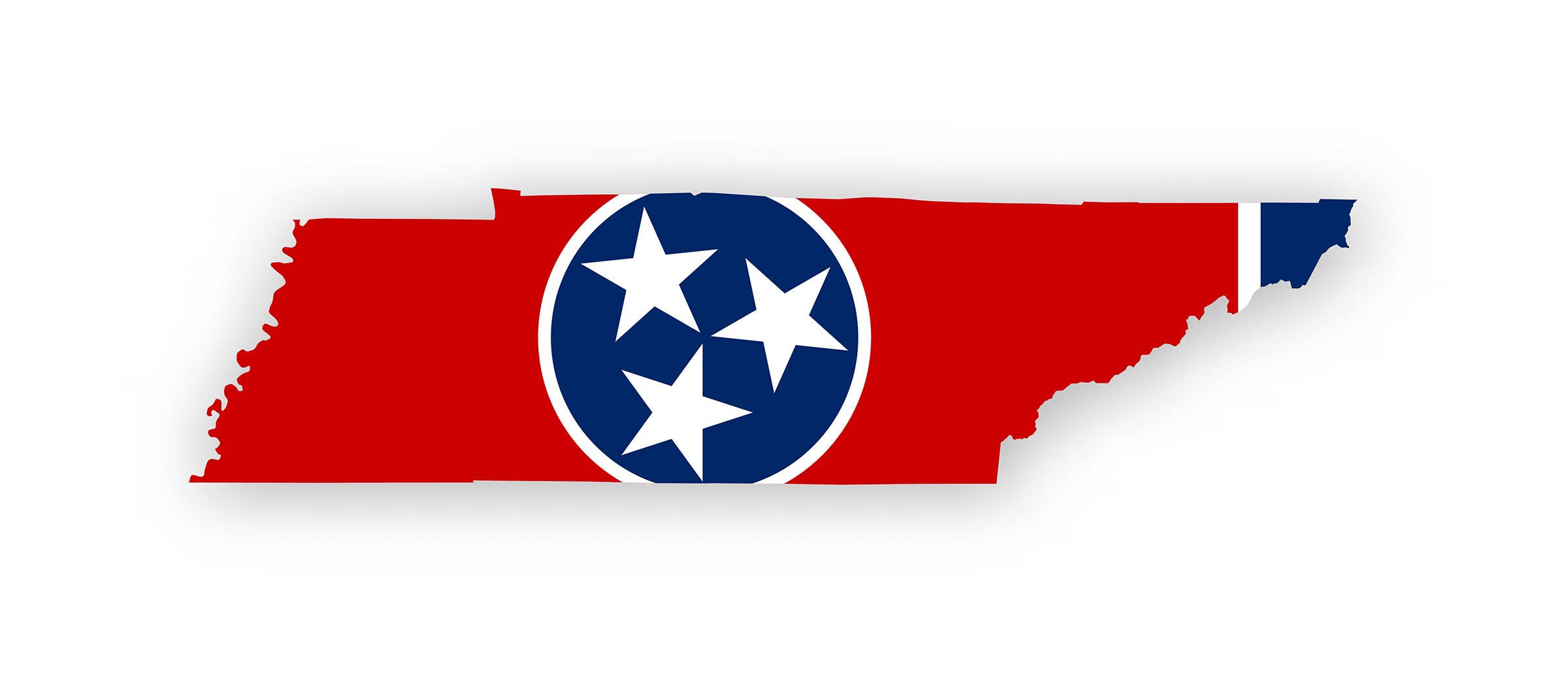Tennessee flag map poster. US state pride wall decor artwork.