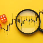 Analyzing market trends and financial risks with dice and a magn