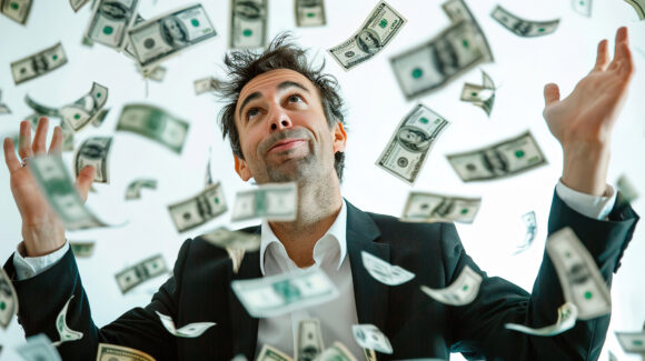 business person with money