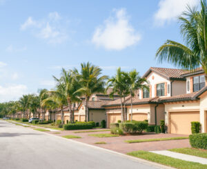 South Florida real estate market background concept