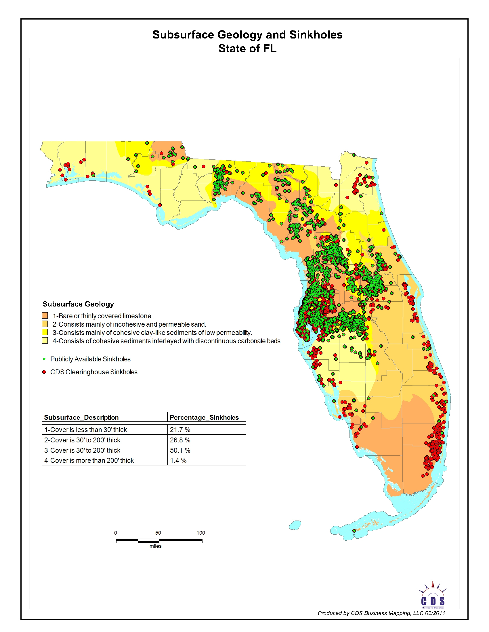 sinkhole locations in florida map Florida S Top 10 Sinkhole Prone Counties sinkhole locations in florida map