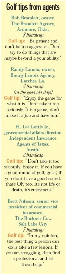 Golf tips from agents