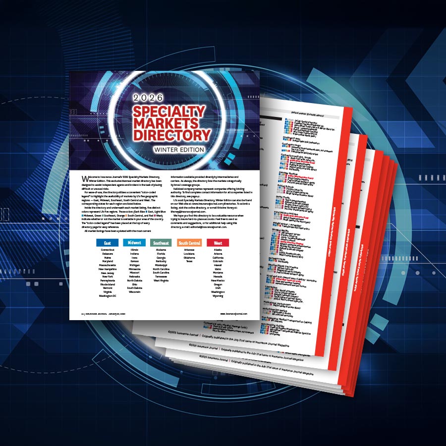 Insurance Journal’s Specialty Markets Directory (Winter ’26)