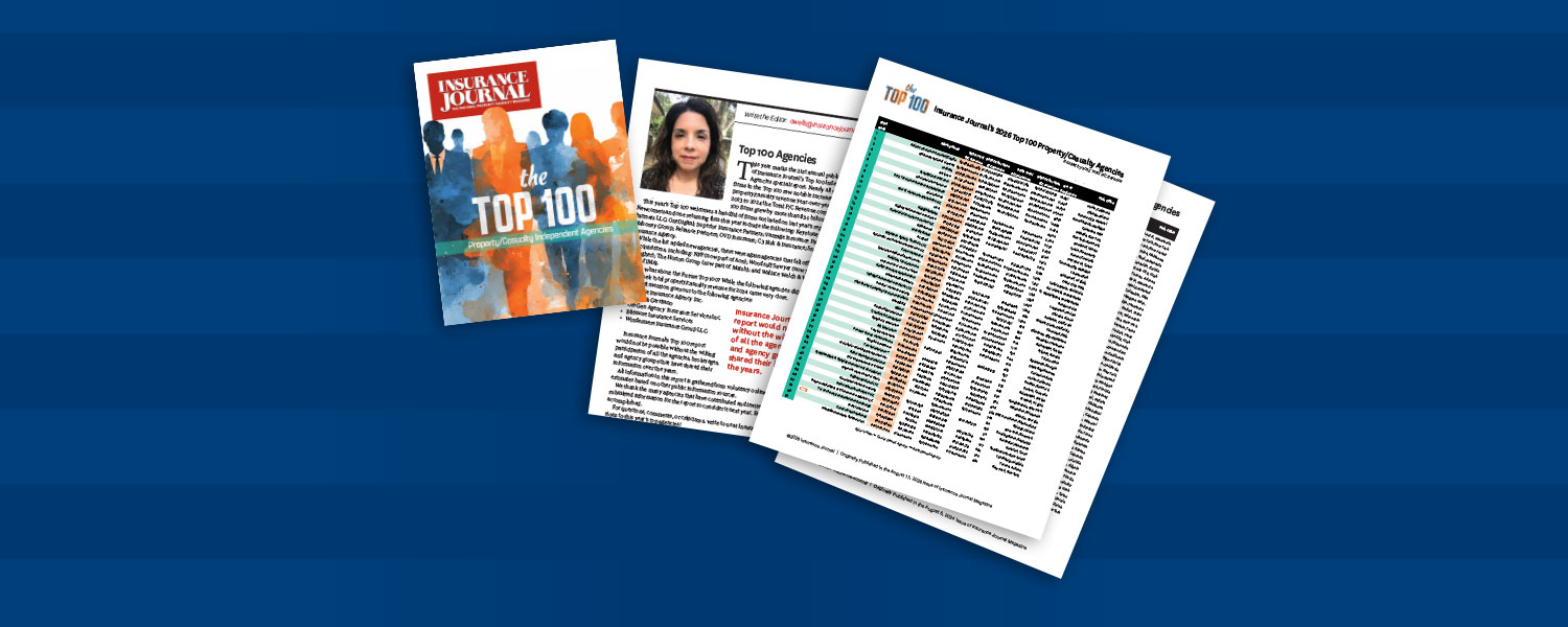 Insurance Journal’s Top 100 Independent P/C Agencies 2026