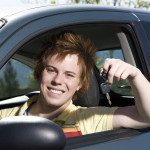 Happy teen driver
