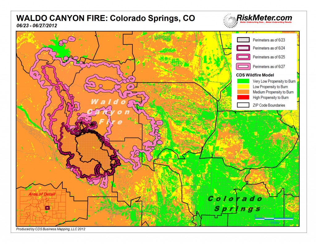 Burn Map of Waldo Canyon Fire