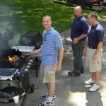 Gowrie Group employees at the grill for charity.