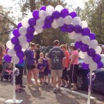 Participants in the March of Dimes' March for Babies line up at the starting arch in Allegany, N.Y., on Oct. 5.