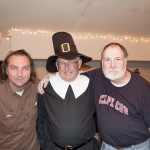 Rogers & Gray resident Pilgrim, Bob McAllister, and two others at the 7th Annual Thanksgiving Dinner for the Needy.