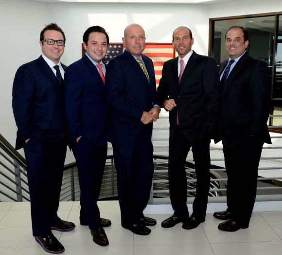 BWD Group's executive team, left to right: Adam Wilkins, marketing specialist; Brian T. Wilkins, managing director; Stuart B. Wilkins, principal; Marc J. Blumencranz, chief operating officer and principal; Eric S. Blumencranz, principal.