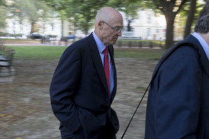 Hank Paulson arrives at the U.S. Court of Federal Claims in Washington, D.C. Photographer: Andrew Harrer/Bloomberg