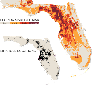 sinkhole cracks sinkholes topographic disappearing corelogic